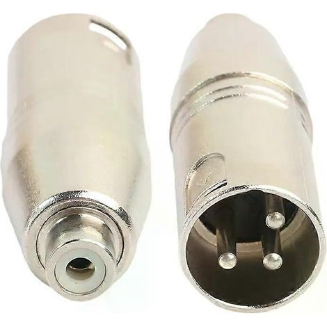 Stück XLR 3-Pin Stecker auf RCA Buchse Audio-Klinkenstecker mit Metallgehäuse für Mikrofon- und Lautsprecheranschluss - JXLGV (1/4)