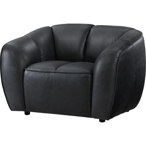 Poltrona in pelle nera - PRADONI (1/4)