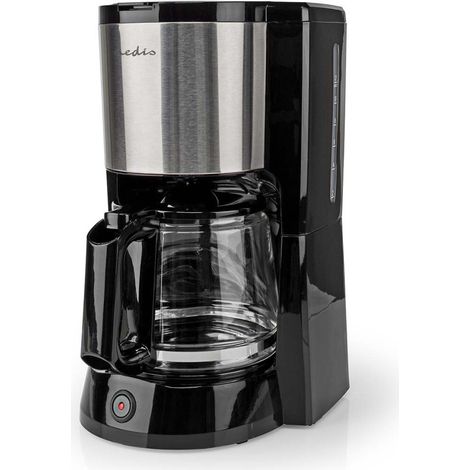 caffettiera con filtro 12 tazze 1000w nero/argento - KACM260EBK - nedis (1/5)