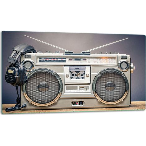 Schneidebrett aus Glas 52x30 Radio (1/5)