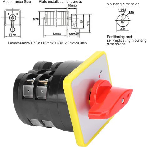 Universeller Umschalter LW5-16D0414/2, Kombinationsschalter 110-380 V, 16 A (1/4)
