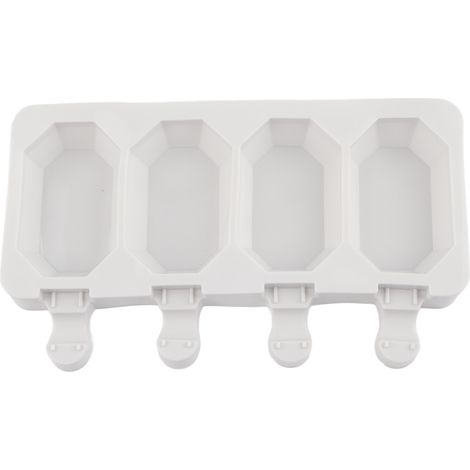 Moule à Barres Glacées en Silicone Résistant à la Chaleur - 4 Grilles Octogonales pour Crème Glacée Maison - Accessoire de Cuisine DIY (1/5)
