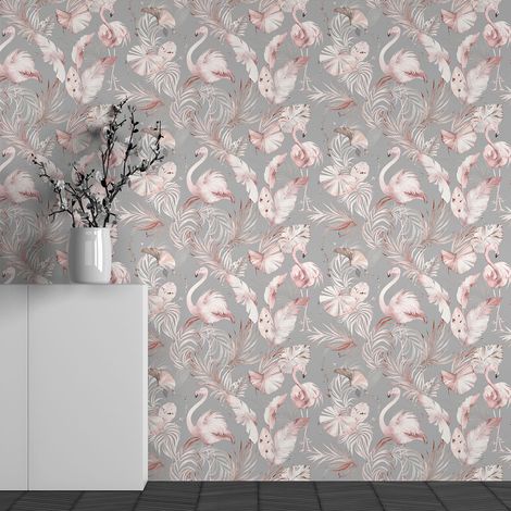 Papier peint panoramique - Motif Fleurs Oiseaux - 130 cm x 81 cm (1/3)