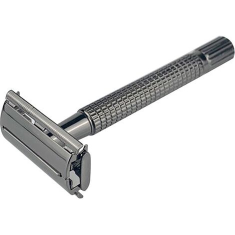 Rasoir Papillon - Tête Rotative - Manche Long 10,8 Cm - Finition Chrome Anti-Rouille - Compatible Lames Double Tranchant - 1 Pièce (1/5)