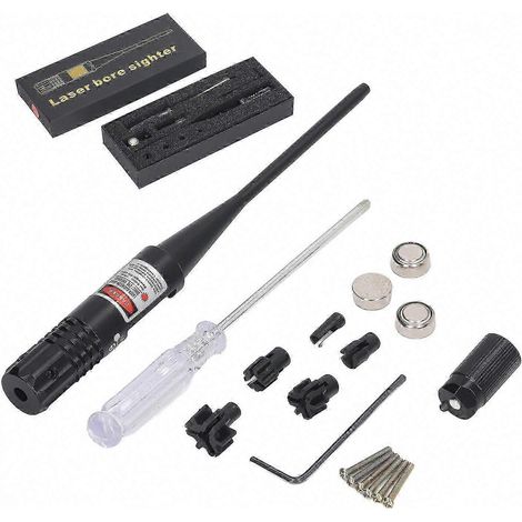 Kit de visée laser rouge en alliage d'aluminium pour calibres .22 à .50, outil de localisation de cible (1/4)