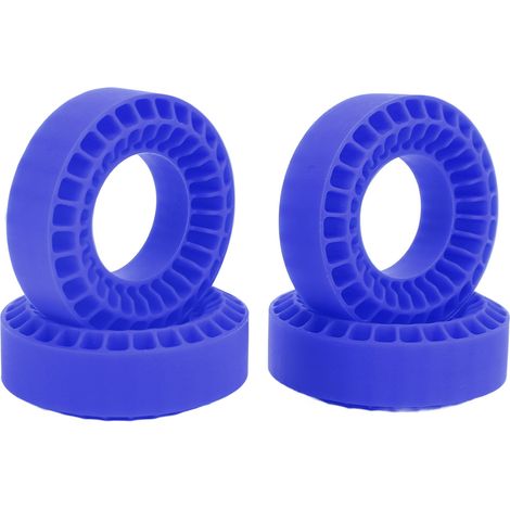 Lot de 4 inserts de roue RC en silicone pour pneus de 1 pouce, compatibles avec les voitures RC crawler 1/10 (bleu). (1/5)