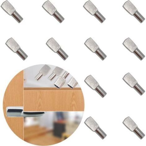 24 Pcs Support Etagere Goupille Cheville Etagere en Metal Nickelé Goupille en Métal de Diviseur de Bureau de Bureau Taquet Etag (1/5)
