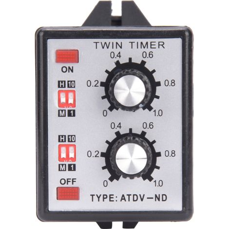 Relais temporisé à commande par bouton, relais marche/arrêt multisection, double minuterie ATDV ND AC110V 220V (1/5)