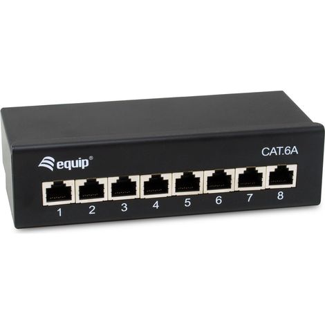 Equip Patchpanel 8x RJ45 Cat6A FTP 1HE Premium schwarz