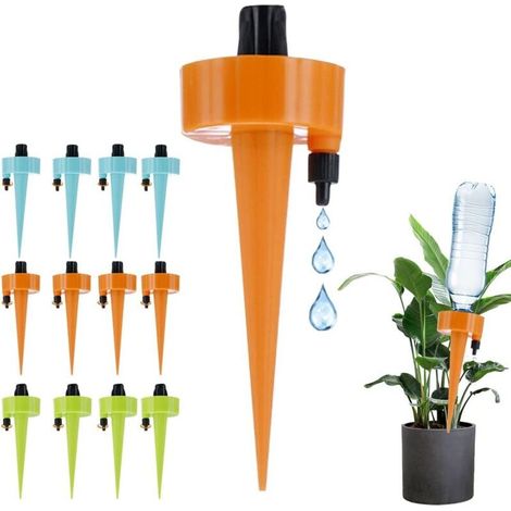 12-teilige Tropfbewässerungssets, automatische Tropfbewässerungssysteme mit Flaschen für Topfpflanzen im Innen- und Außenbereich (1/4)