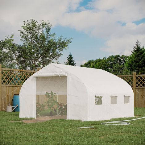 Serre de jardin 10,4 m² GERALDTON blanc (1/5)