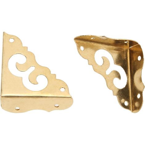 Lot de 10 protections d'angle métalliques, protège-coins table (1/5)