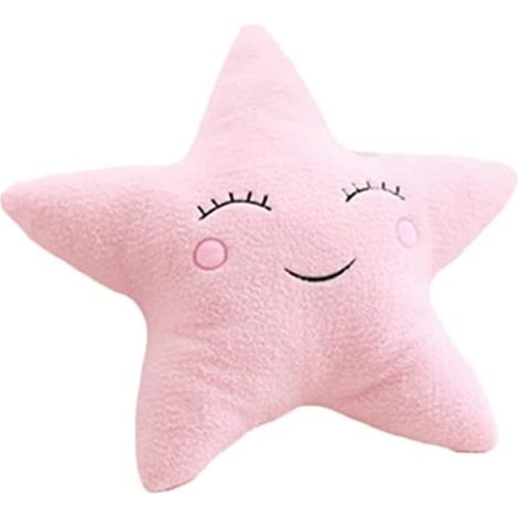 Cojines de peluche suaves con forma de estrella, luna y nubes para camas, oficinas, sofás, asientos de automóviles y fiestas (estrellas de 19,5 pulgadas/50 cm, rosa).