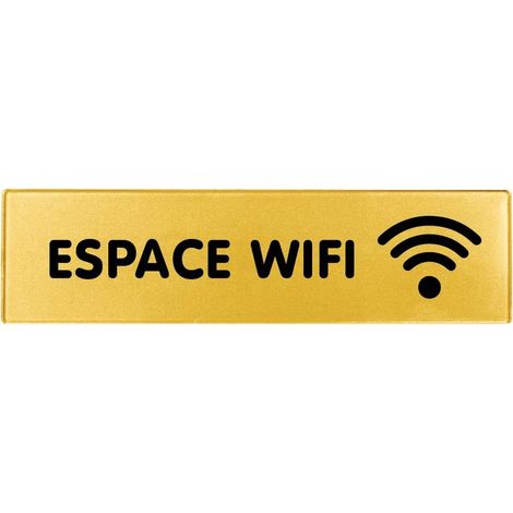 Plaque Espace Wifi - Classique or 170x45mm - 4491370