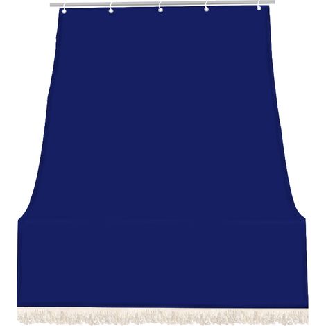 Tenda da sole tessuto resistente per balcone con anelli lavabile a caduta Blu - 200x295 cm (1/3)