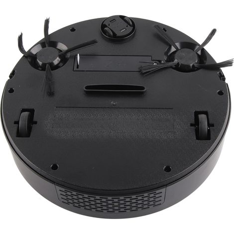Aspirateur robot 3 en 1 rechargeable, silencieux et intelligent, pour cheveux, poussière et débris, noir (1/5)