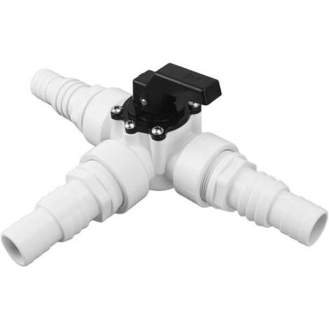 Vanne de dérivation 3 voies, vanne de dérivation de piscine, filetage femelle 1,5 pouce, vanne de remplacement 3 voies pour piscine de jardin (1/4)