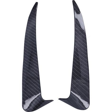 Eosnow 2 pièces becquet de pare-chocs arrière côté Canard gauche droite adapté pour MercedesBenz classe C W205 C180 C200 (Style Fiber de carbone)
