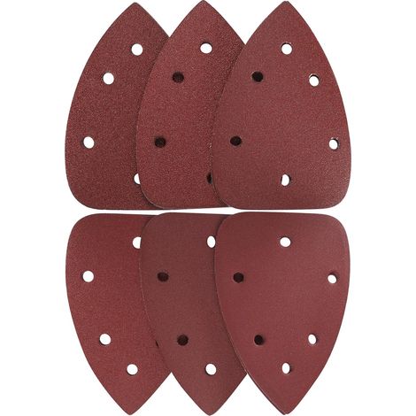 Lot de 30 Disques Abrasifs Triangulaires - Papier de Ponçage Grain 60/80/120/180/240 pour Meuleuse et Ponceuse (1/5)