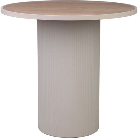 Mesa auxiliar de metal y madera 65x65x60.5h cm (1/5)