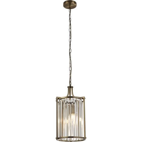 Lampadario Contemporaneo Victoria Acciaio Adjustable Trasparente 2 Luci E14 (1/5)