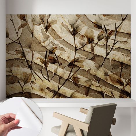 Fotomurale adesivo stickers - murali decorativo - soggiorno moderno - effetto realistico - Flora classica 104x70 cm (1/5)
