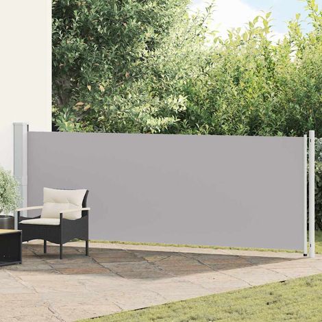vidaXL Toldo lateral retráctil para patio gris 140x600 cm (1/5)