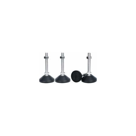 Lot de 4 vis de réglage M8x50 avec pieds universels en silicone –