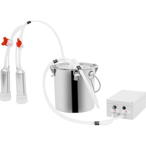 Machine à Traire, Capacité de 5L, Technologie de Vide Pulsé, Acier Inoxydable Durable, Convient aux Bétail et aux Moutons, Moteur Puissant (1/5)