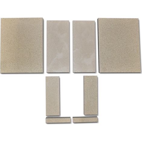 Habillage de foyer pour poêles à cheminée Topas de Caminos - vermiculite - 8 pièces