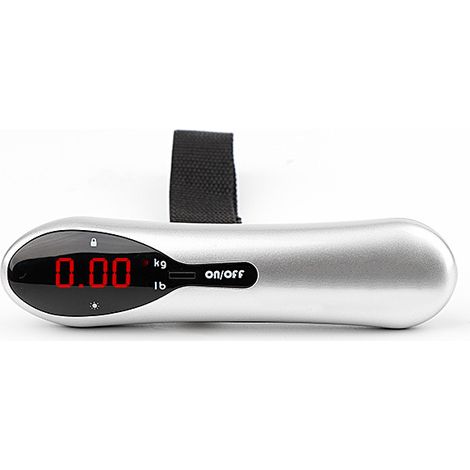 Balance électronique pour bagages Balance numérique portable Max 50 kg/110 lb Balance de pesée avec fonction tare et affichage rétroéclairé LED pour courrier/voyage/shopping/maison/utilisation en exté (1/2)