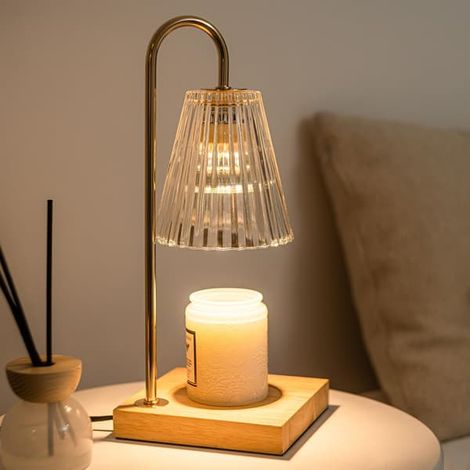 Lampe chauffante électrique pour cire parfumée (2 ampoules), bougie en pot (1/5)