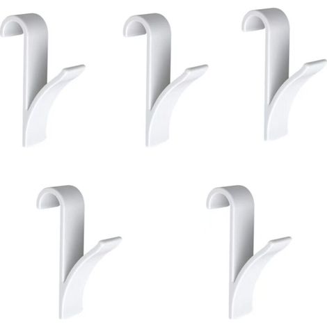 Lntyq Crochet de radiateur 6 pièces Crochet de radiateur porte-serviettes en plastique blanc (1/5)