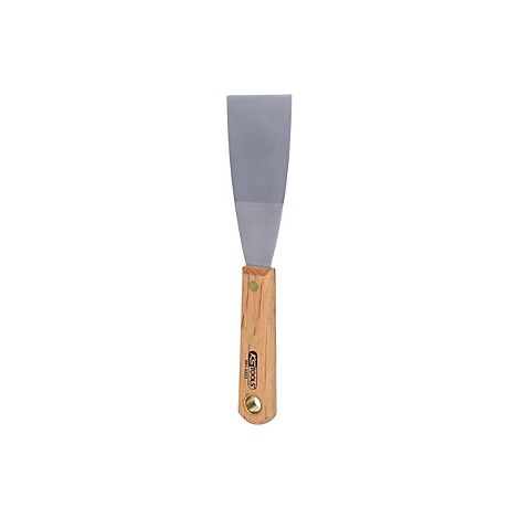 Espátula de acero inoxidable  anchura 50 mm  mango de madera
