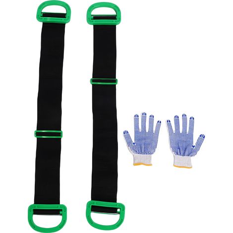Sangles Déménagement 1 à 2 Personnes Levage Système – Déplacer Meubles Facilement Sécurisé Support 500LBS Appareils Matelas (1/5)