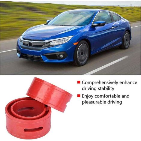 amortisseurs de pare-chocs universels rouges pour voiture, type ressort (1/4)