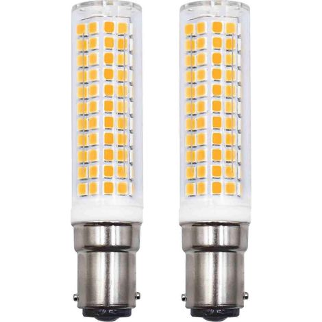 Lot de 2 ampoules LED B15d remplaçant les ampoules 75W, 90W et 80W, blanc chaud 3000K, 220V/230V, 890lm, applique murale 7W (1/5)