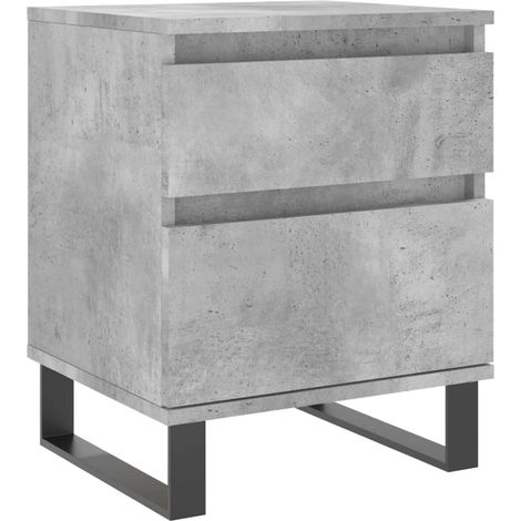 Comodino con cassetto e vano anta 40 x 35 x 50 cm MDF grigio DEC034002