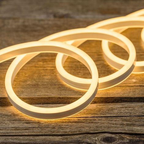 Striscia Led Tubo Effetto Neon IP65 Da Esterno 12V Flessibile e Tagliabile Calda