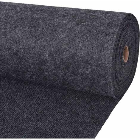 vidaXL Tappeto Antracite 1,2 x 10 m Poliestere