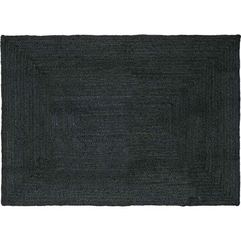 Tapis rectangulaire, gris foncé, 160 x 230 cm, jute. (1/5)