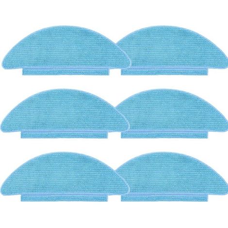6 pièces de rechange chiffon de nettoyage pour Tikom L9000 /L8000, pour Lubluelu SL60D, pour LaResar L6 Nex, pour Honiture Q6 se accessoires pour aspirateur robot chiffons Microfibre (1/4)