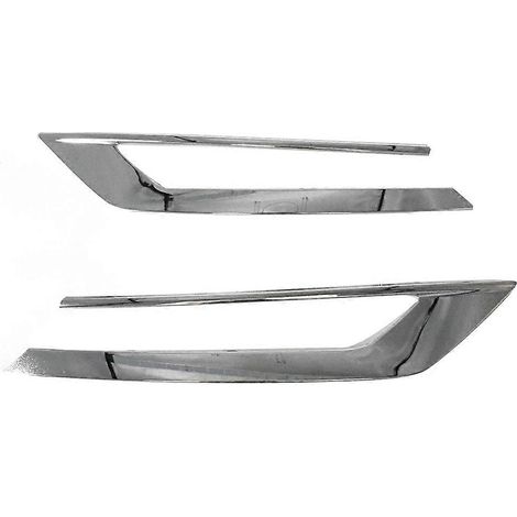 1 paire de baguettes chromées de garniture inférieure de pare-chocs avant pour Volvo XC90 2019-2022 (références : 31663515, 31663514, 31663539, 31663540) (1/5)