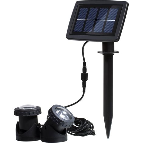 Projecteur Solaire LED - Panneau Monocristallin Réglable - éclairage Jardin Bassin Fontaine - Lot De 1 (1/5)