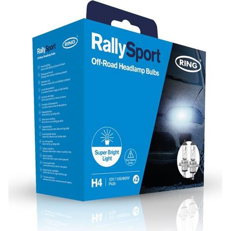 2 AMPOULES H4 12V 100/80W P43T RALLYSPORT (BLISTER) RING