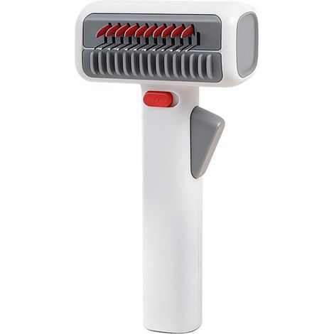 Peigne de toilettage 2 en 1 pour chats et chiens - Brosse démêlante et peigne pour sous-poil - Élimine les nœuds et les poils morts - Gris - 1 pièce (1/5)