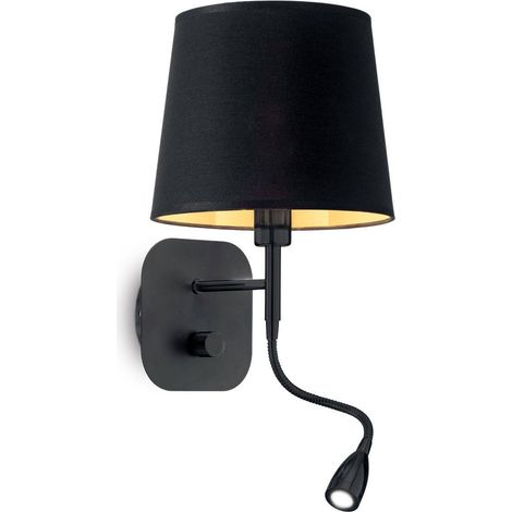 Ideal Lux Nordik - Aplique LED 2 luces Negro