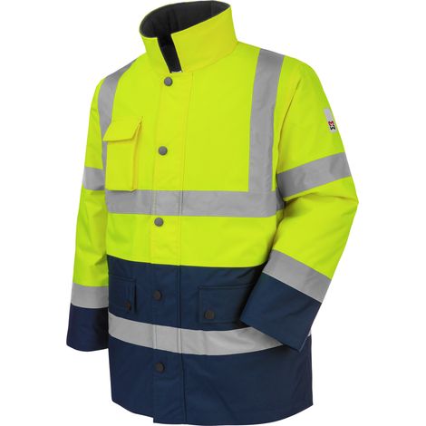 Parka de travail Würth MODYF haute-visibilité LUMEN jaune/marine 3XL (1/3)