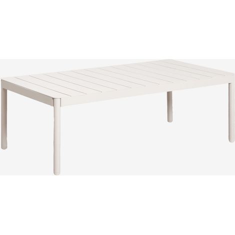 SKLUM Rechteckiger Gartentisch 110x60 cm aus Aluminium Boleni Gardenia Weiß