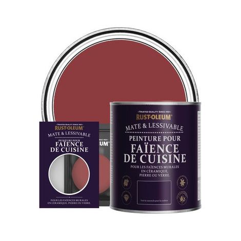 Peinture pour Faïence de Cuisine, Finition Mate - Bordeaux (1/3)
